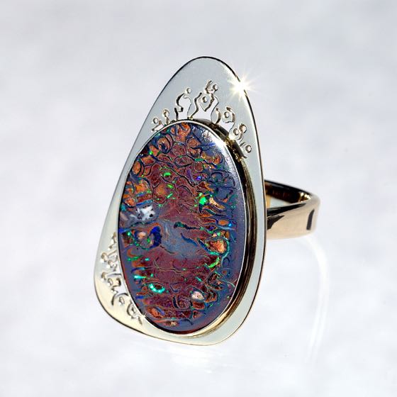 Gold Ring Opal-Brown