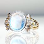 Moonstone Ring Moon-and-Stars