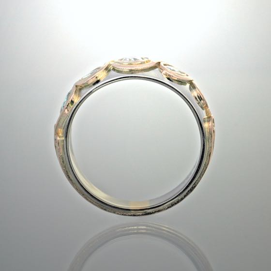 White Gold Ring Byzanz-Blue